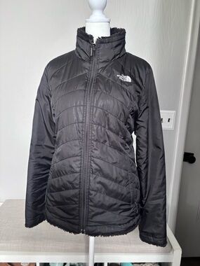 The North Face Women's Reversible Insulated Faux Fur Lined Black Jacket Small